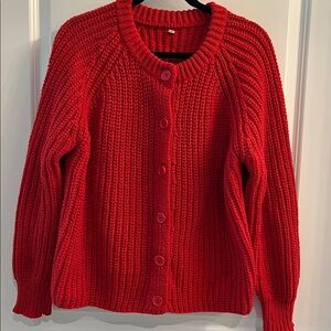 Amazon cherry red knit in XL